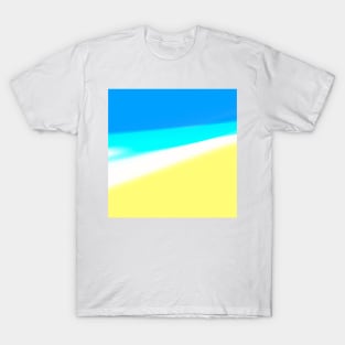 blue yellow white abstract texture art T-Shirt